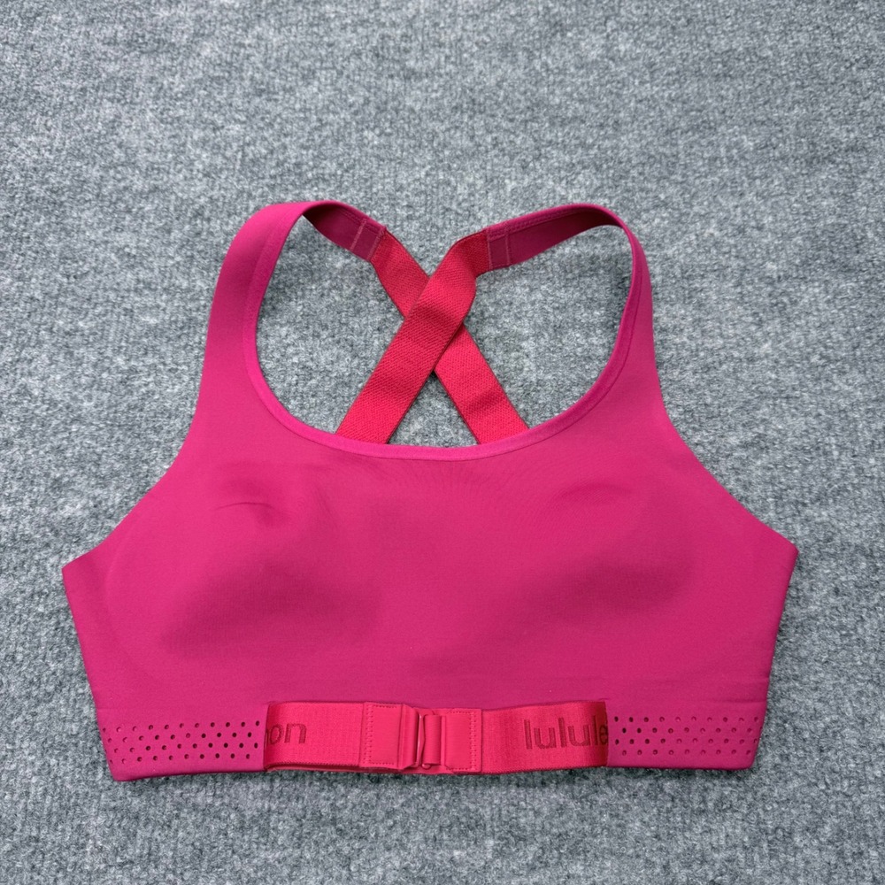 Lululemon Womens Size 2 Pink Stronger As One High Support Front Clasp Sports Bra